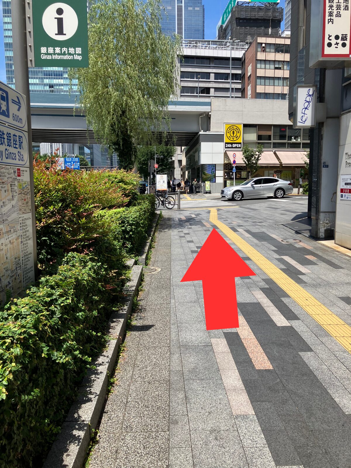 銀座駅からの道順②