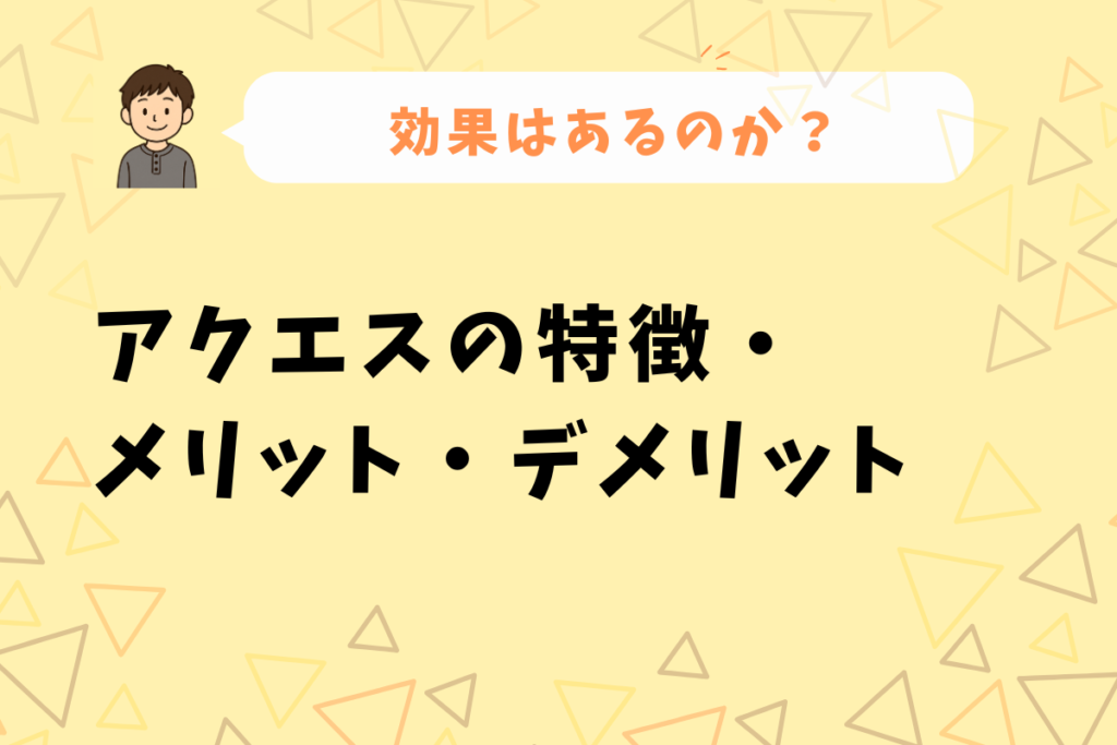 アクエスの費用対効果